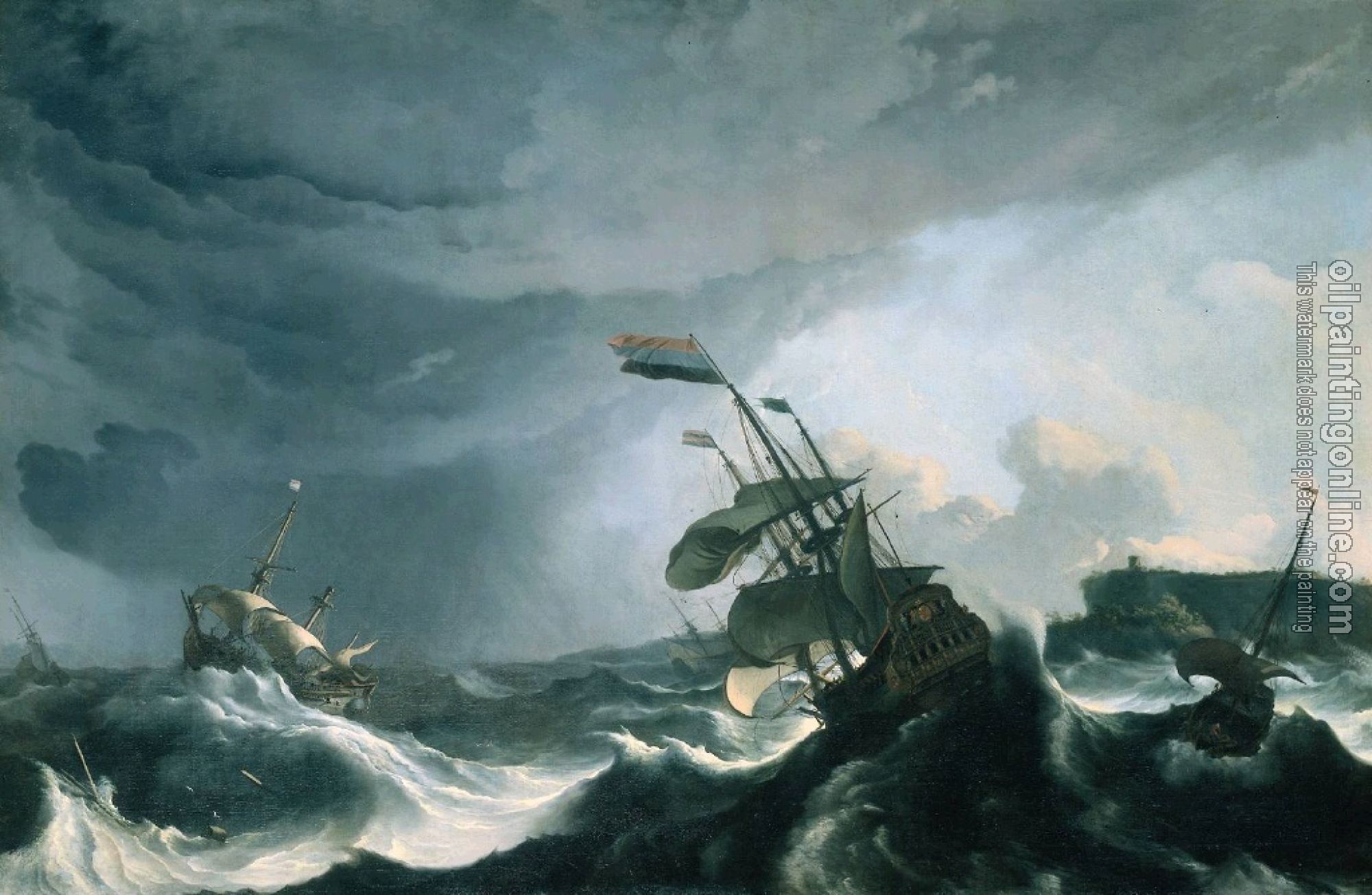 Backhuysen, Ludolf - Ships in Distress in a Heavy Storm